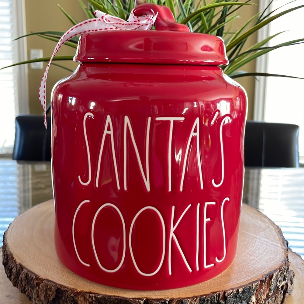 New Rae Dunn Santa’s Cookies canister